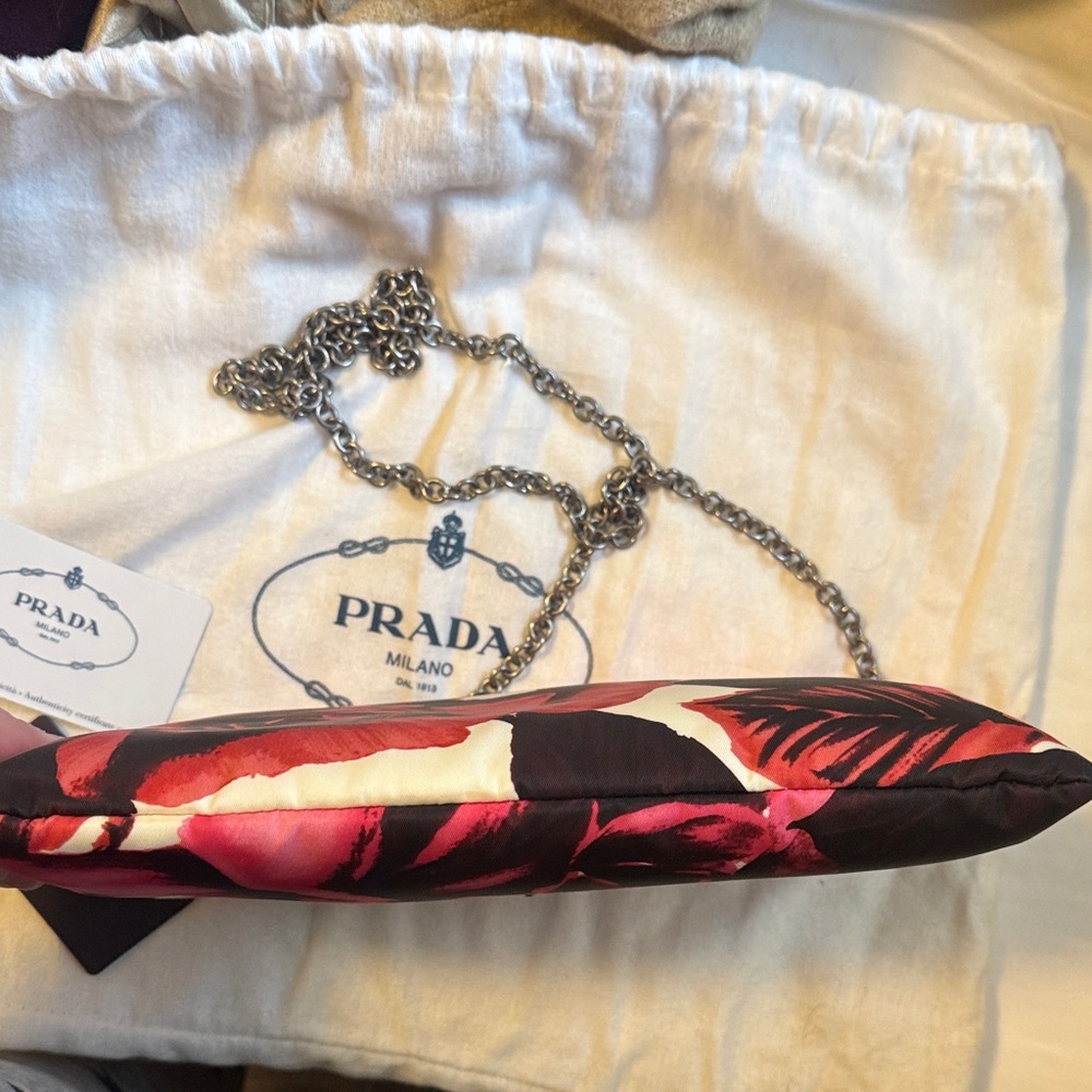 Prada Red and Black Floral Clutch - Picture 5 of 6